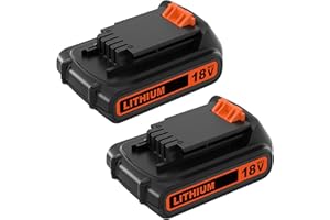 2X 3000mAh Exemoro Batteria di Ricambio per Black Decker Batteria 18V 3.0Ah BL2018 LBXR20 LBXR2020-OPE LB20 LBX20 BL2018-XJ 194309-1 194204-5 196399-0 196673-6 LXT-400 (red)