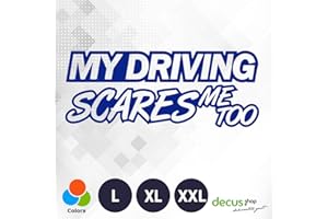 Decus My Driving Scares Me Too XXL 0063 (Blu) // Adesivo OEM JDM Style Vinyl Transfer
