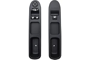 KAOLALI Commande Leve Vitre 207 Passager + Côté Conducteur 2 Pièces, Interrupteur de Lève-Vitre 207 pour Peugeot 207 Citroen c3 6554.QC, Bouton électrique Fenêtre 6 broches 6490HQ 6554HJ