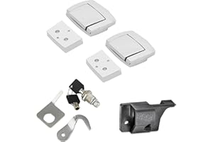 TCMI Tour Pack Verrou de coffre et clés, Tour Pack Pak Loquets avec entretoises et loquet de couvercle pour Harley Touring Classic Electra Glide Road Glide Road King CVO 1993-2013 2012 (Chrome)