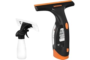 DOVAMAN WC01A Window Vac, 30min Runtime, 280mm Nozzle, 150ml Water Tank, Spray Bottle and 2 Microfibre Cloths, 700g Lightweight, Cordless Window Vacuum Cleaner for Windows, Tiles and Smooth Surfaces