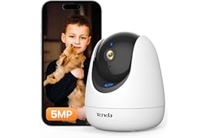 Tenda Kamera do monitoringu wewnętrznego CP7 V2.0, 360 stopni, Wi-Fi IP, 2-drożne audio, 5 MP, widoczność w nocy, alarm dźwiękowy i świetlny, śledzenie ruchu, kamera dla zwierząt domowych, kamera dla