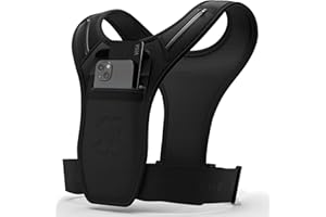Defi The Elements | Running Vest Phone Holder | Unisex | One Size | Plus-Sized Mobile Phone Holder Chest Pocket | For Women and Men | Highly Adjustable Waist Belt | 3 Zipped Pockets