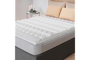 CASABEL Surmatelas 160 x 200 cm Mousse à Memoire de Forme Haute Densité - sur-Matelas Double - 13 Zones de Soutien - pour Matelas, Clic Clac, BZ - Entreprise Française