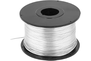 Oumefar Tie Wire, Carbon Steel, 0.8mm, 110m, Silver, 22 AWG, Replacement for Automatic Tying Machine