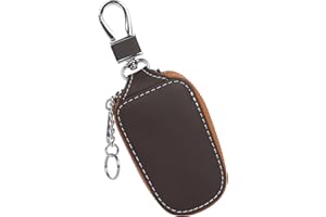 Jiusely Key Case,Car Key Holder Bag with Buckle & Zipper Closure, Auto Key Protector,Men and Women Pocket Key Chain Purse