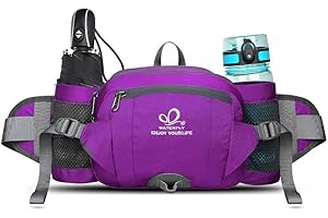 Waterfly Marsupio Trekking Impermeabile con Portabottiglia per Escursionismo, Corsa, Campeggio, Arrampicata, Viaggio e Ciclismo per Uomo e Donna