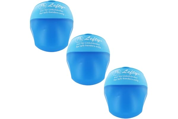 KUM AZ105.34.16-B - Taille-crayon pour gaucher Buddy, 3 pièces, bleu, taille-crayon avec boîte