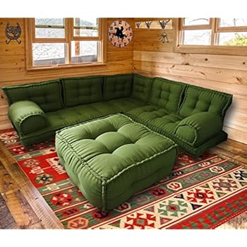 Spirit Of 76 Corner Sofa Set Ottoman Floor Level Sofa Set