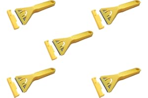 RADWORX 5 Pack Window Scraper - Decorators and Painters Tool for Removal of Paint from Glass & Windows - 5 Scrapers with Guard