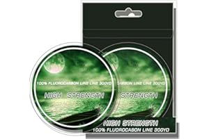 YOTO Hilo Pescar Fluorocarbono 100% Fluorocarbono 10 Tamaños 275M Transparente Línea de Pesca (4.5kg 0.28mm)