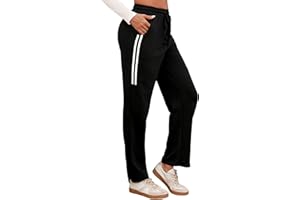 Leversic Pantaloni Tuta Donna Pantaloni Sportivi Donna Pantaloni Donna Cotone Pantaloni Tuta Larghi Donna Pantaloni Jogger Leggeri con Coulisse S-XXL