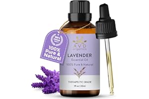 AVD Organics Lavender Oil - 30ml | Pure Lavender Essential Oil for Skin, Massage, Aromatherapy, Relaxation, Sleep, Laundry, Meditation, Skin, Diffuser Fragrance - 1 fl. Oz