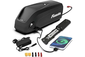 Adaluolo 36V Ebike Batteria 15AH Hailong Batteria bici Elettrica agli ioni di litio con Caricabatterie, Porta USB, Piastra di base 4 pin per 350W 500W 750W Motore