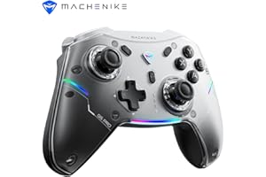Machenike G5PRO Wireless Controller RGB, Joystick PC Gaming Hall Effect, Joystick Trigger, Tasti meccanici, Compatibile con PC/NS/TV/smartphone, TURBO, 5 Livelli di vibrazione, Nero