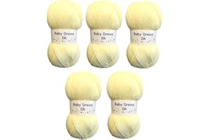 BABYDREAM 5 x 100g Baby Dream DK Baby Wool (5 x 100g Lemon)