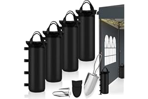 YUJUVI Gewichte für Pavillon 4 Stück Pavillon Sandsäcke Dick Gewichte mit Schaufel - 800D Oxford Stoff Beschwerung für Garten, Strand, Zelt