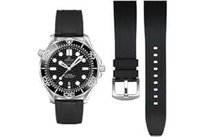 AIYIRUO FKM Gomma Cinturini per Orologi Cinturino in Gomma Fluorurata 19mm 20mm 21mm 22mm Cinturini per Orologi a Sgancio Rapido Morbidi e Resistenti Cinturino di Ricambio