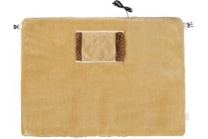 TINAYAUE Kleine Flanelldecke mit USB-Handtasche, waschbar, elektrisch, beheizbar, weich, warm, Schal, Knie- und Beinschutz, Plüschdecke für Sofa, Stuhl, Auto, Büro, Mittagspause, 60 x 80 cm