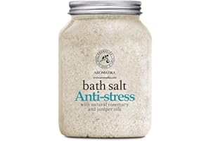 AROMATIKA TRUST THE POWER OF NATURE Sali da Bagno Antistress 1300g - Sale Marino con Olio Essenziale di Rosmarino e Ginepro - per un Buon Sonno - Riduzione dello Stress - Cura del Corpo - Relax - Aromaterapia