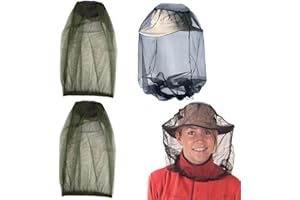 AAED 4 Pezzi Cappello con Retina antizanzare,Apicoltura Anti Zanzara Ape Insetto Maschera per Mosche Cappello con Rete per la Testa Visiera Visiera Attrezzatura per la Pesca all'aperto (Nero + Verde)