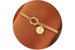 Turandoss Gold Initial Bracelets for Women Jewelry Gifts - 18K Gold Plated Love Knot Letter A-Z Initial Bracelet Dainty Forever Infinity Bracelet Jewelry Gifts for Women Lover Bridesmaids Friends