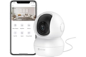 EZVIZ TY2 Telecamera da Interno Wifi IP Camera 1080p Grandangolare Visione Notturna Avviso Movimento Audio ad due vie Grandangolare App Mobile Compatibile con Alexa