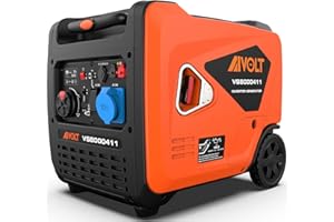 AIVOLT Generador Gasolina 6000W Generador Inverter Silencioso con 2 Salidas de CA 230V, DC 12 V y 2 USB Tipo-A Generador de Arranque Eléctrico y Manual para Camping, Exterior, Industrial, Casa