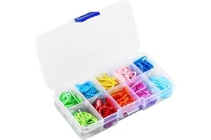 Divono 120 Stück Maschenmarkierer, Maschenmarkierer Stricken, Maschenmarkierer Häkeln, Mehrfarbig, Strickmarker, Clips für Handarbeit, Stricken, Handwerk (bunt)(Size:120Stück)