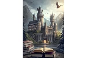 GLXPOG Harry Diamond Painting, Peinture Diamant Harry Pot Diamant Kit Complet, DIY 5D Hogwarts Diamond Painting pour Adultes Enfants Croix Broderie Cristal Painting Murale Décoration 30x40cm