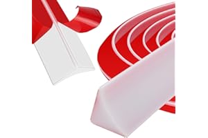 MHDJQ Embellecedor para Encimera Cocina 5 Metros Copete Encimera Cocina Aluminio Barrera de Agua para Tapar Juntas en Cocina o Baño 15 mm x 15 mm Blanco (Blanco, 5m)