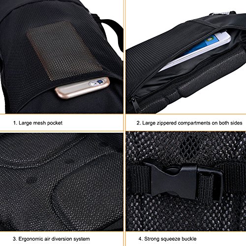 Vbiger Wasserdicht Sport Trinkrucksack mit 2/3L Wasser Blasen Wasser Behälter - 9