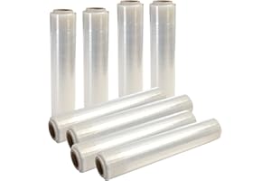 Leonardo Fai da te - 8 rotoli pellicola trasparente per imballaggio - film estensibile spessore 23 my - altezza 50cm - lunghezza 250 metri - prodotto Made in Italy