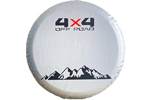 Tribones Silver White Spare Tire Cover for Toyota RAV4, Honda CR-V, Jeep Compass, Waterproof Spare Wheel Cover Protector, Tire Cover Protector (M: 225/65R17, 235/55R19)