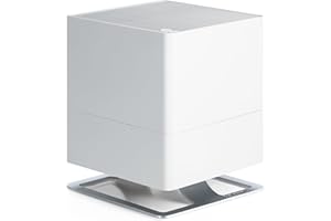 Stadler Form Humidificador Oskar, humidificador de ambiente de bajo consumo para habitaciones de hasta 50 m²/125 m³, evaporador con apagado automático, LED regulables, muy silencioso, blanco