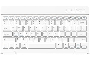 HZD Bluetooth Keyboard, iPad Keyboard, Tablet Keyboard, Rechargeable Wireless Keyboard, QWERTY Quiet Portable Bluetooth Keyboard for iPad, iPhone, Samsung, Lenovo, Huawei, Compatible Windows, Android, IOS