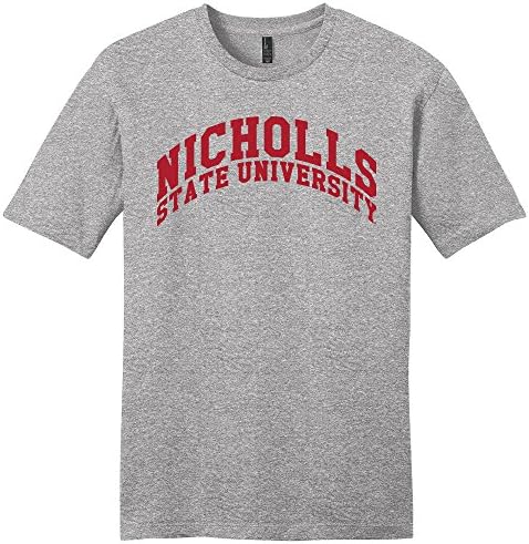 NCAA Nicholls State Colonels Arch Soft Style T-Shirt, Large, Light Heather Grey