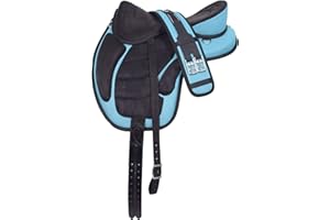WILD RACE Freemax Sattel Baumloser Sattel/Treeless Saddle Freemax Saddle (17.5", (Turquoise)
