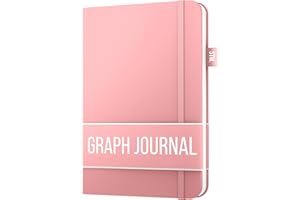 Scribbles That Matter - A5 Cuadriculado páginas Libreta - Cuaderno Diario Notebook - 150 páginas (5.75" x 8.25") 120gsm papel grueso, Cuero vegano, Cuaderno de notas para adultos - rosa pastel