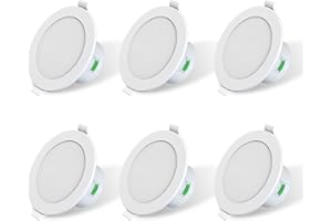 ALUSSO Faretti LED da Incasso per Cartongesso Dimmerabili 12W 950LM 230V IP44 Luci da Incasso, 3000K Caldo 4000K Neutro 5700K Freddo regolabile Lampada da Incasso per Bagno Cucina, Bianco, Set da 6