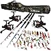 Produktbild TMD-Line 25-tlg Angel Set Angeltasche 130cm Teleskop Rute 2,40m 18 Stck Blinker Angelrolle FX500 Sehne Spinner