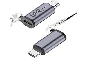 Seminer USB C auf Micro USB Adapter (2 Pack), Typ-C Buchse auf Micro USB Stecker Adapter Unterstützen Daten Sync Kompatibel mit Samsung Galaxy S8/S8 + und Micro USB Geräte