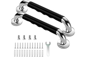 TOIONMM 2 sztuki uchwytów dla seniorów, antypoślizgowy uchwyt 30 cm, uchwyt do prysznica, stal nierdzewna, uchwyt do wanny, montaż ścienny, do łazienki, łazienki, kuchni, na schody