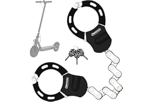 Honszex Antivol Trotinette Electrique, Cadenas Trotinette Electrique, Antivol Menotte Scooter, 23.62inch Chaînes Antivol pour Scooters Electriques, Vélos Electriques, avec Clés