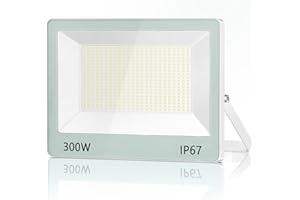 ANNIFUNLY Projecteur LED 300W 6500K, 30000LM Puissant Spot LED Extérieur, Projecteur LED Extérieur Blanc Froid, IP67 Étanche Eclairage Exterieur pour Patio, Jardin, Garage, Atelier