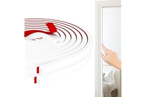 Hzetuu Joint Fenetre Isolation, Joint Porte Isolation Autocollante Caoutchouc Isolation Froid Et Phonique, Fenetre Bois Joint De Porte D'entrée Isolation Phonique Porte (Blanc,15m)