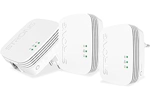 STRONG - Powerline 600 Triple Mini - 3 Adattatori 600 Mbps - Accesso a Internet ad Alta Velocità - Portata di 300 m - Per Tutti i Modem/Router - Ethernet - Installazione Plug & Play POWERL600TRIMINI