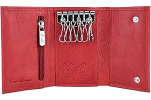 CM CONTE MASSIMO CONTE MASSIMO Llavero para Hombre y Mujer, Cuero Auténtico