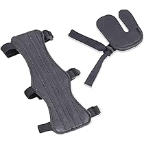 Set Protezioni Per Tiro Con Arco - 2 Parabracci E 2 Salvadita In Pelle, Regolabili Per Adulti E Bambini - Foto 3