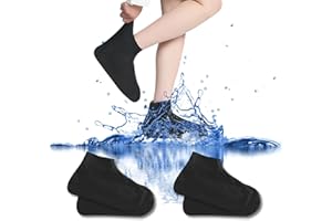 ISSIMOBER 2 paia di copriscarpe impermeabili, riutilizzabili in gomma, antiscivolo, per pioggia, giornate di neve, strade fangose, spiaggia del deserto (M+L)